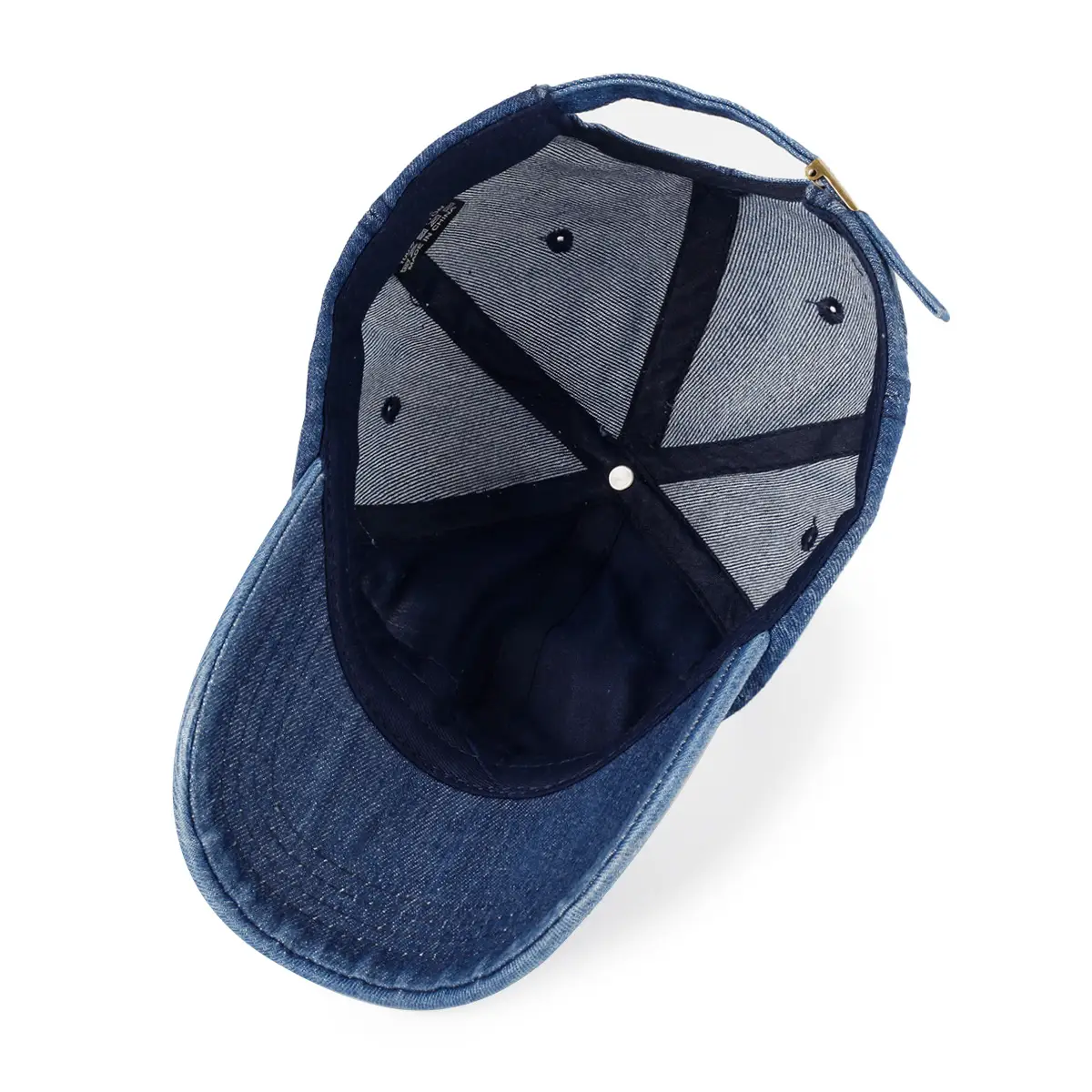 Women Denim Baseball Cap with Hole Design — feature 9
