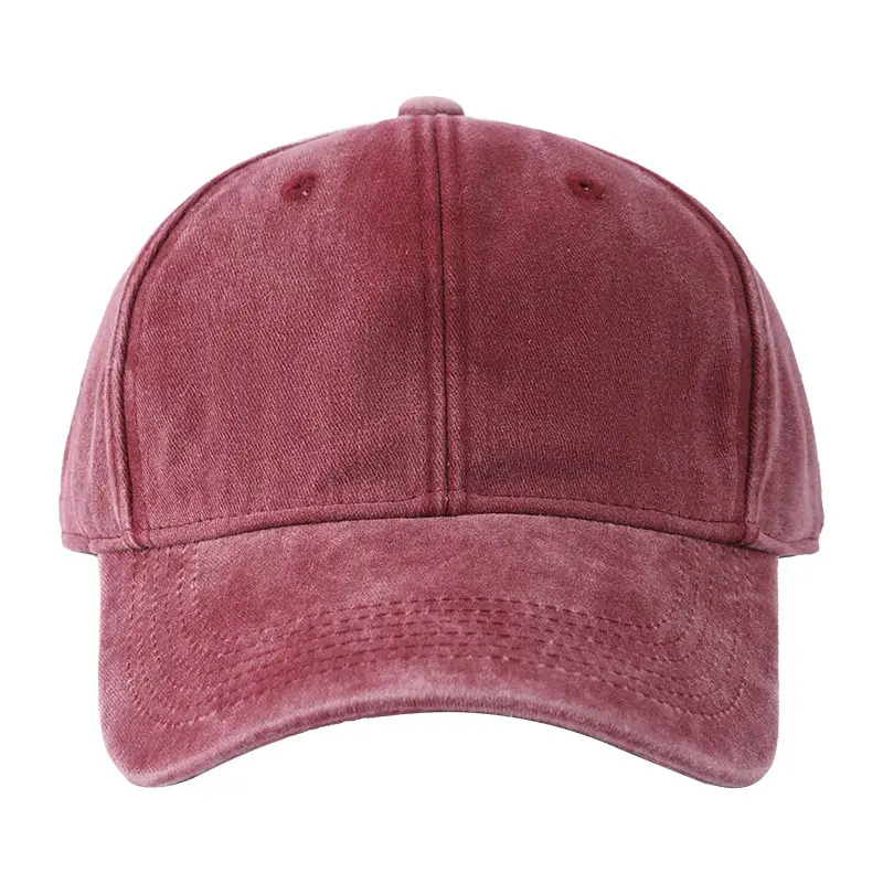 Korean-style Washed Old Simple Retro Cap Couple's Same Style Big Head Face Shown Small Light Edition Solid Color Baseball Cap - Image 10