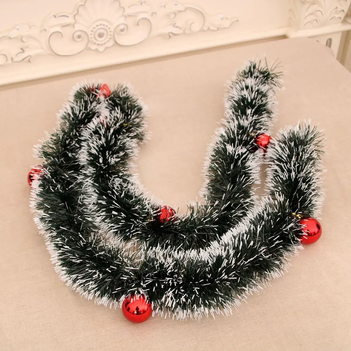 Christmas Tree Decor with Bow, Strips & Lights - Image 3
