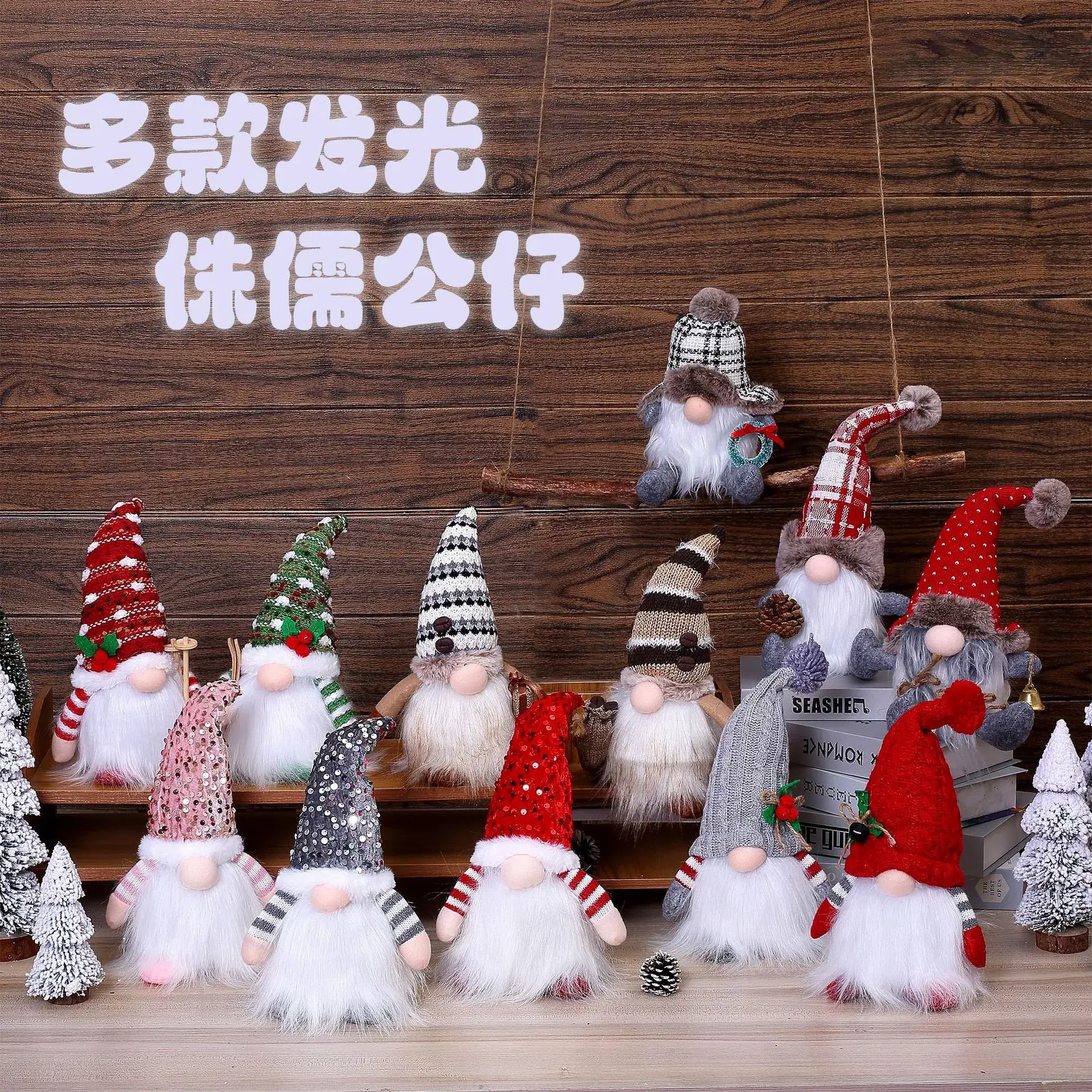 Red Christmas Gnome with High Lighted Top - Image 9