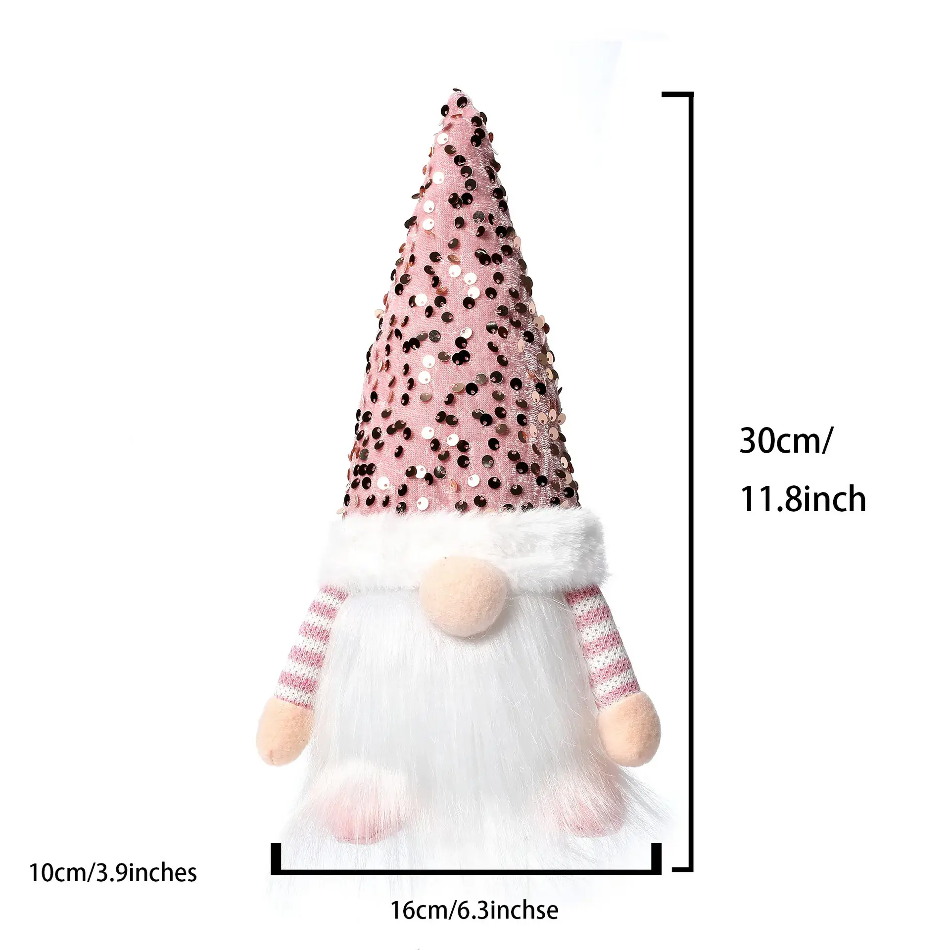 Red Christmas Gnome with High Lighted Top - Image 3