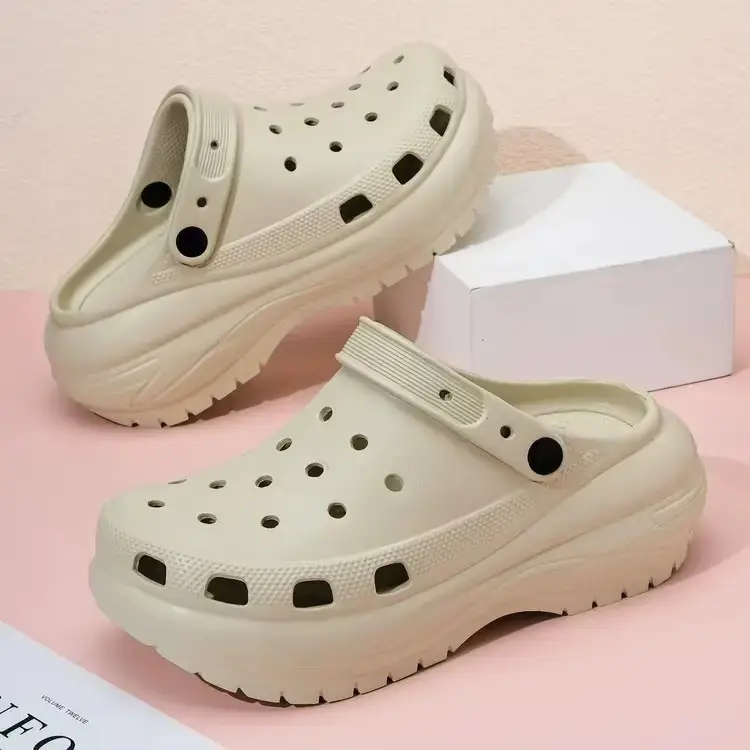 White Korean Style Slipper for Women