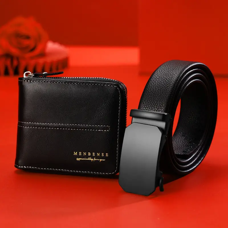 Men's Leather Belt & Wallet Gift Box Set - Image 4