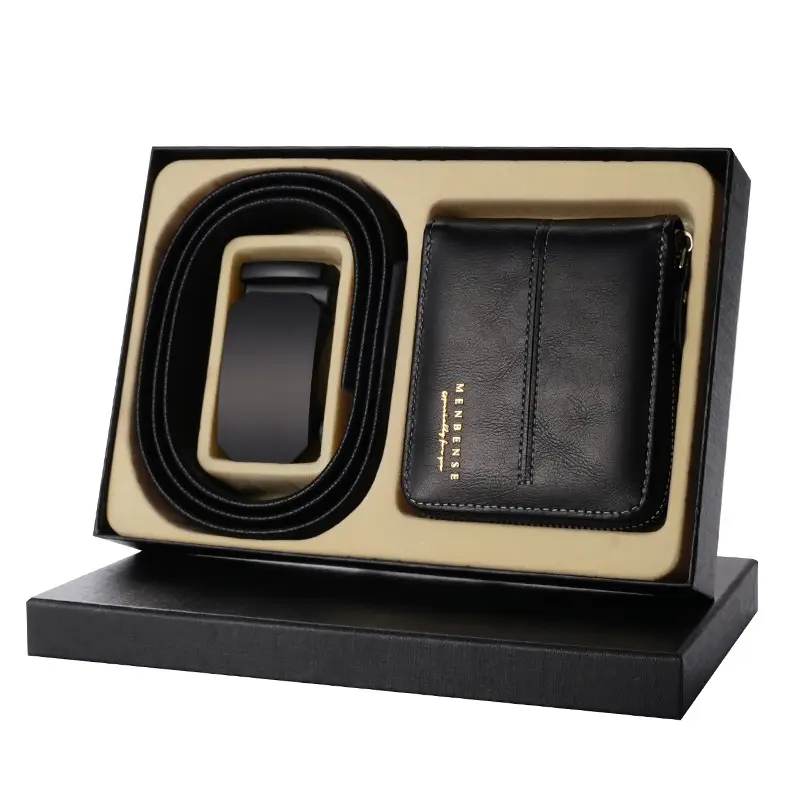 Men's Leather Belt & Wallet Gift Box Set - Image 7
