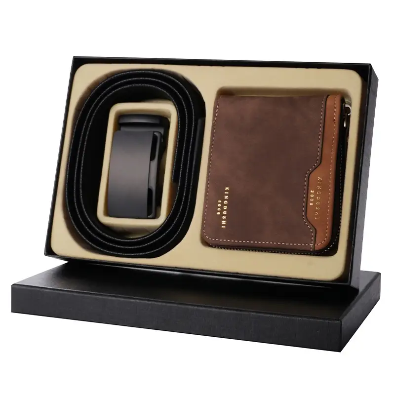 Men's Genuine Leather Belt Wallet with Automatic Buckle - Image 7