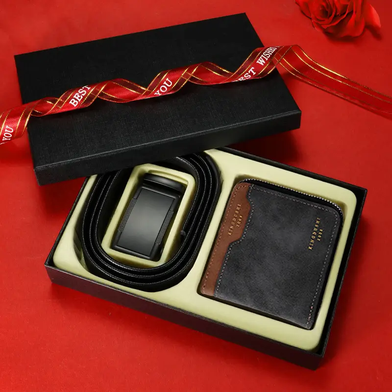 Men's Genuine Leather Belt Wallet with Automatic Buckle - Image 2
