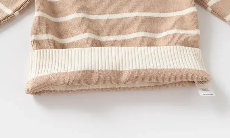 Kids Striped Sweater Set for Boys with Embroidered Lapels — feature 28