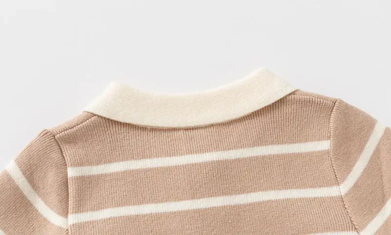 Kids Striped Sweater Set for Boys with Embroidered Lapels — feature 29