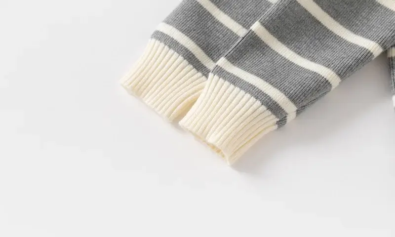 Kids Striped Sweater Set for Boys with Embroidered Lapels — feature 34