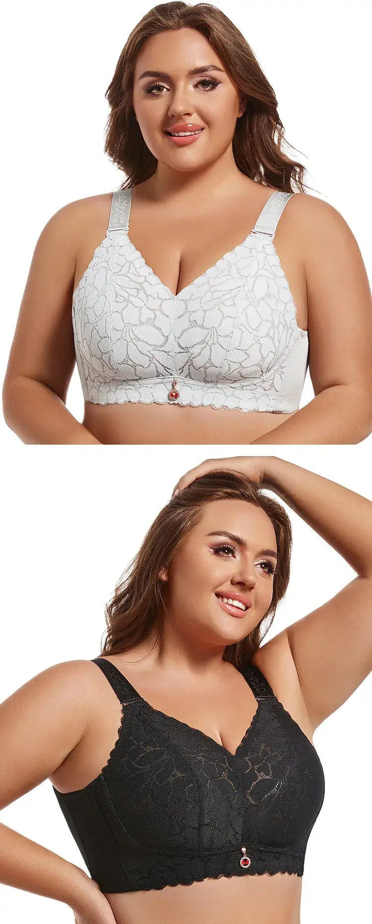Women's Adjustable Underwear Large Chest Small Anti-Sagging Gathered Bra — feature 15