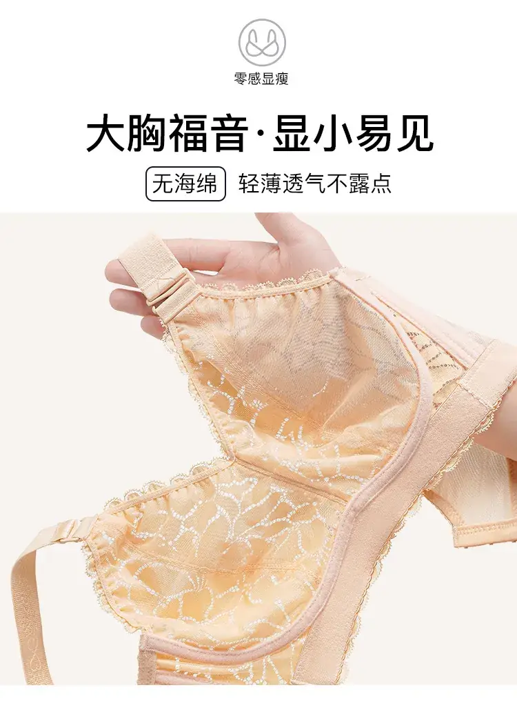 Women's Adjustable Underwear Large Chest Small Anti-Sagging Gathered Bra — feature 3