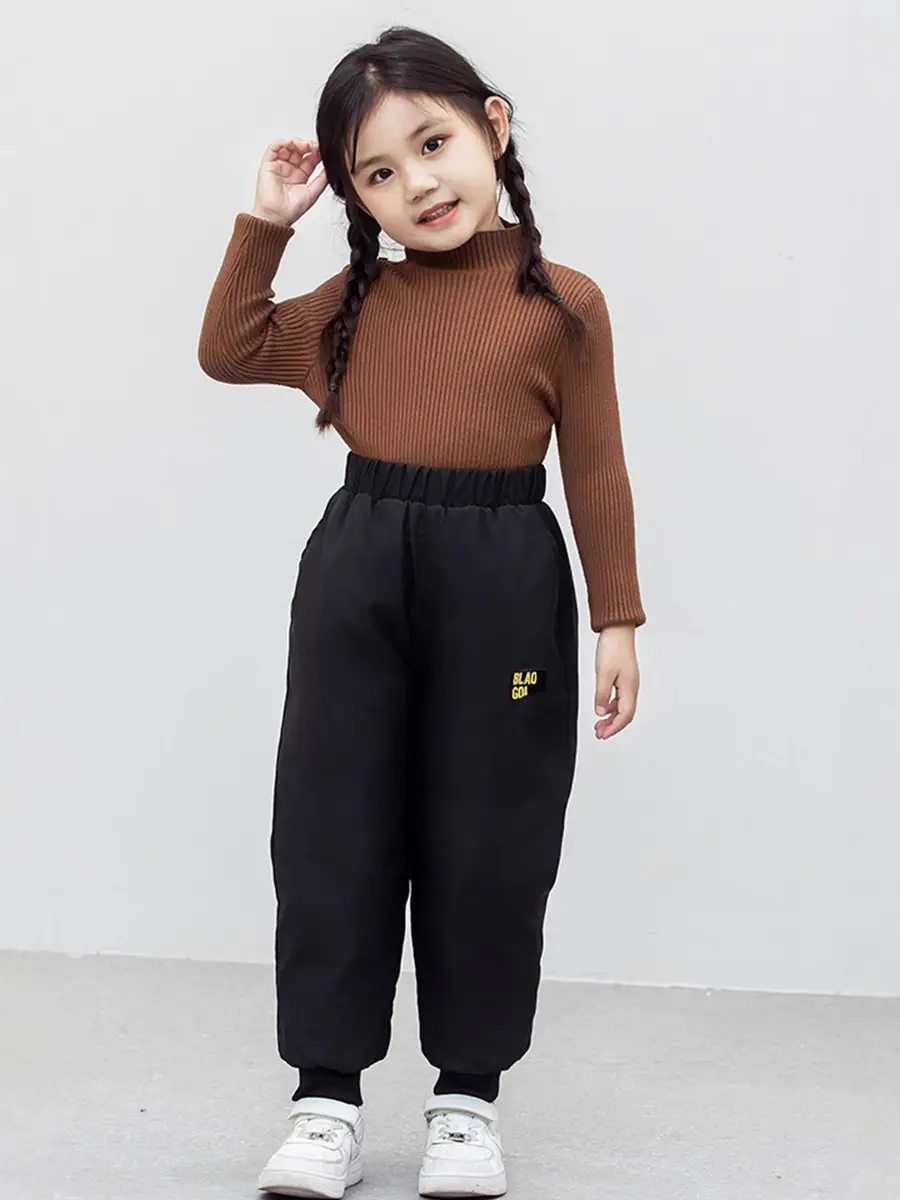 Children's Warm Down Pants for Boys & Girls Winter Outdoor Wear