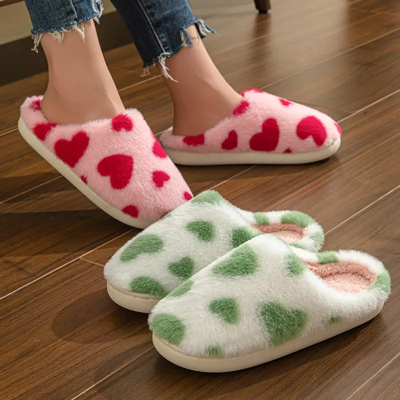 Factory direct supply cross-border love cotton slippers soft, comfortable and refreshing cute warm slippers wholesale — feature 16