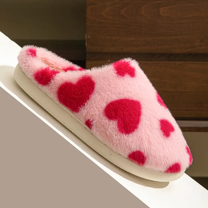 Factory direct supply cross-border love cotton slippers soft, comfortable and refreshing cute warm slippers wholesale — feature 18