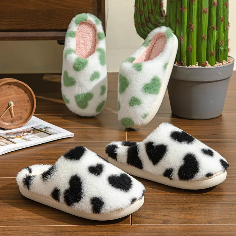 Factory direct supply cross-border love cotton slippers soft, comfortable and refreshing cute warm slippers wholesale — feature 2