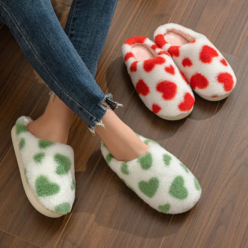 Factory direct supply cross-border love cotton slippers soft, comfortable and refreshing cute warm slippers wholesale — feature 22