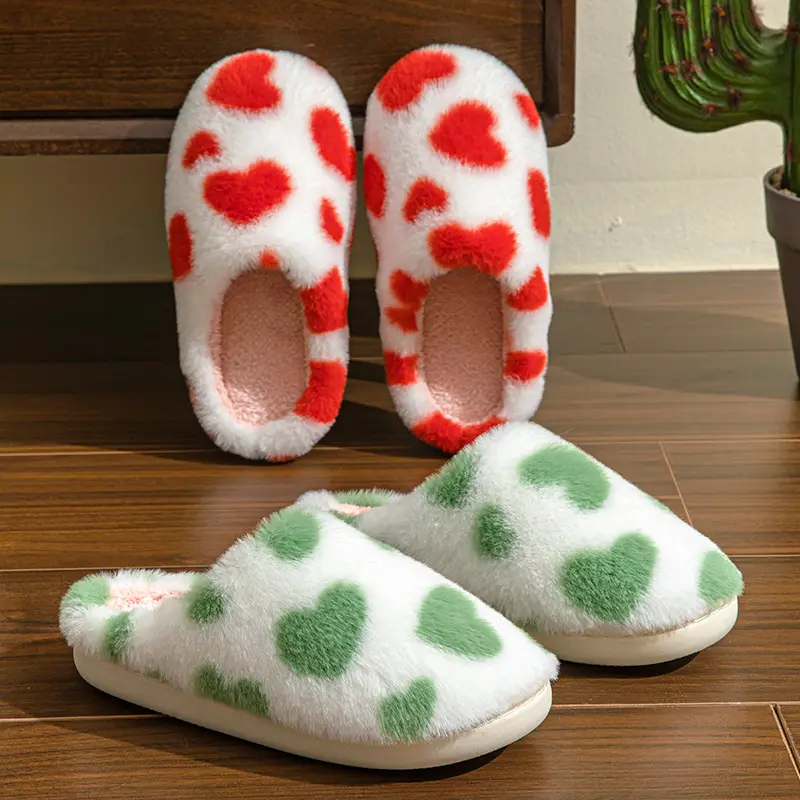Factory direct supply cross-border love cotton slippers soft, comfortable and refreshing cute warm slippers wholesale — feature 3