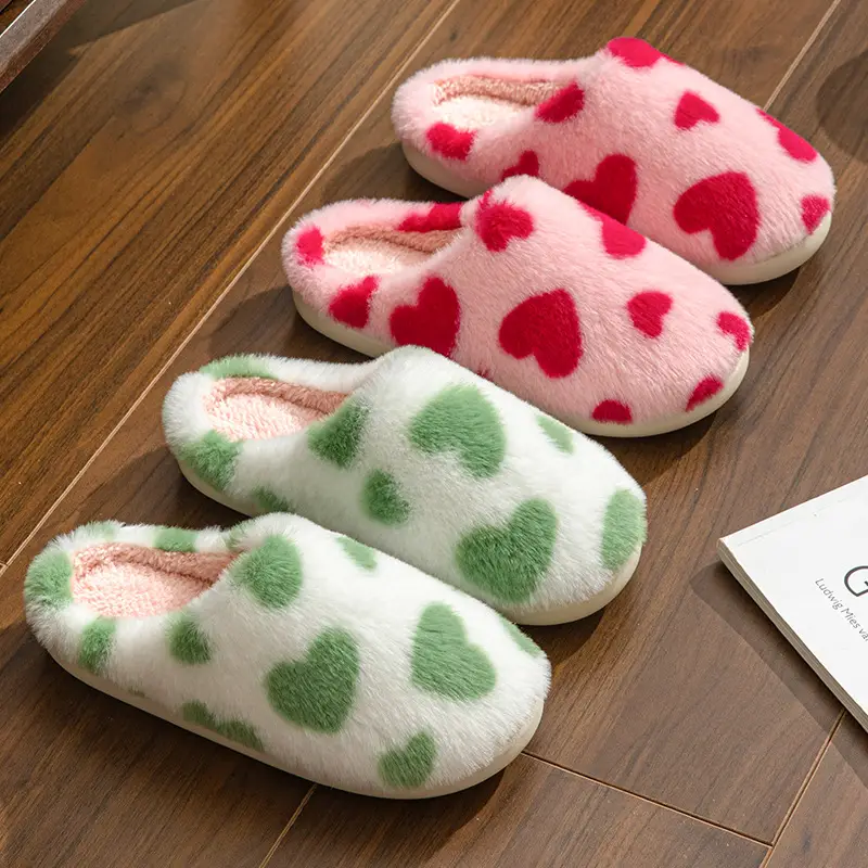 Factory direct supply cross-border love cotton slippers soft, comfortable and refreshing cute warm slippers wholesale — feature 5