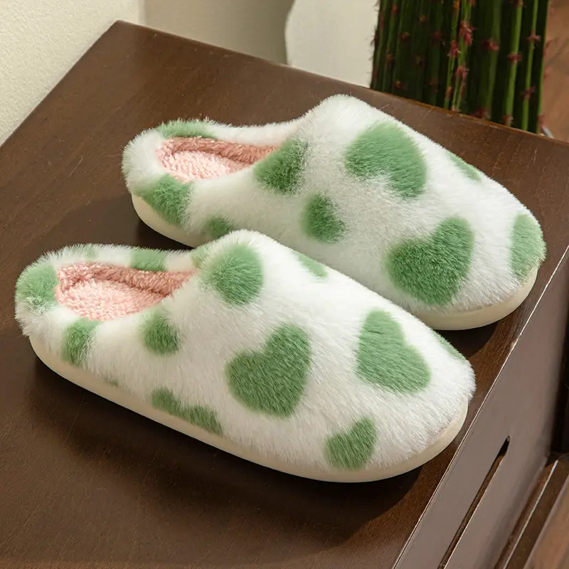 Factory direct supply cross-border love cotton slippers soft, comfortable and refreshing cute warm slippers wholesale — feature 6