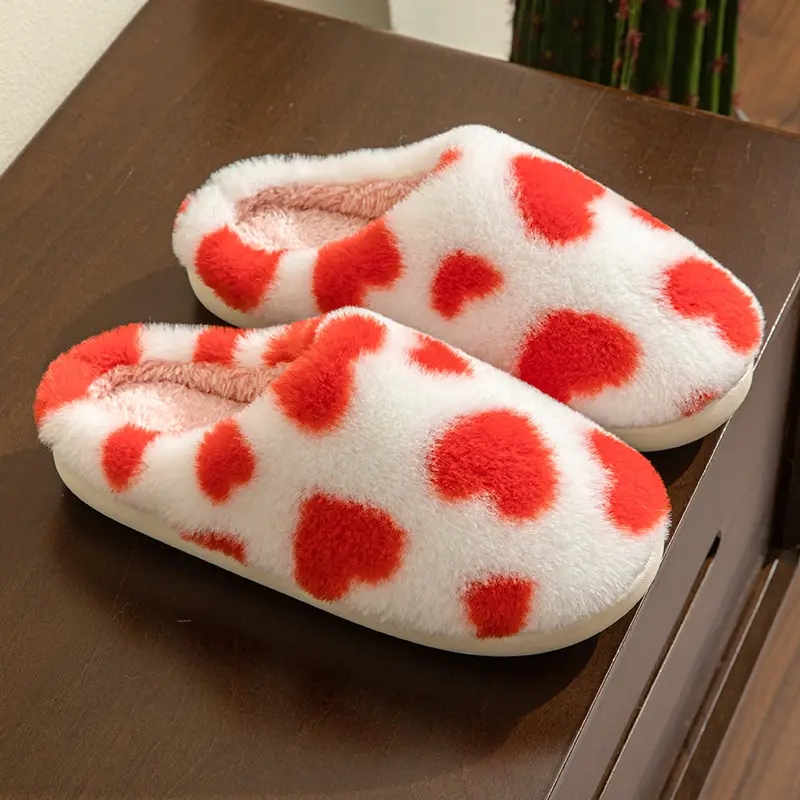 Factory direct supply cross-border love cotton slippers soft, comfortable and refreshing cute warm slippers wholesale — feature 8