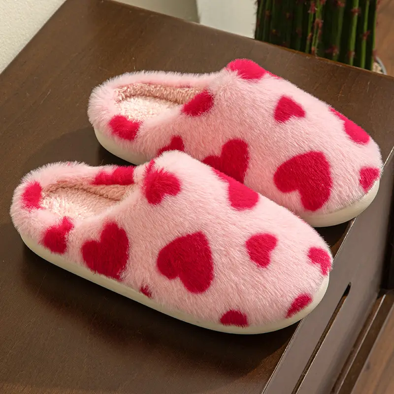 Factory direct supply cross-border love cotton slippers soft, comfortable and refreshing cute warm slippers wholesale — feature 9