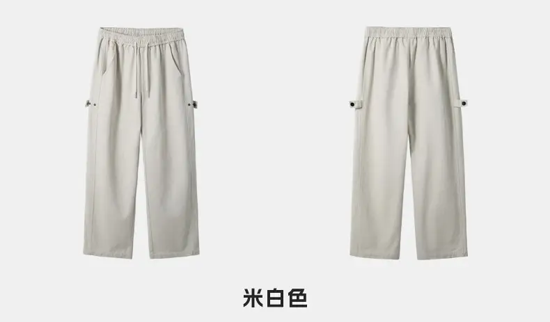 Hanlu Men's Pure Cotton Vintage Casual Pants Beige — feature 22