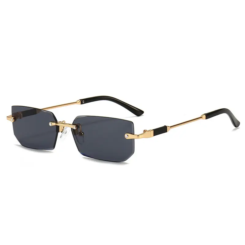 Men Frameless Gold Jelly Sunglasses 301 - Image 13