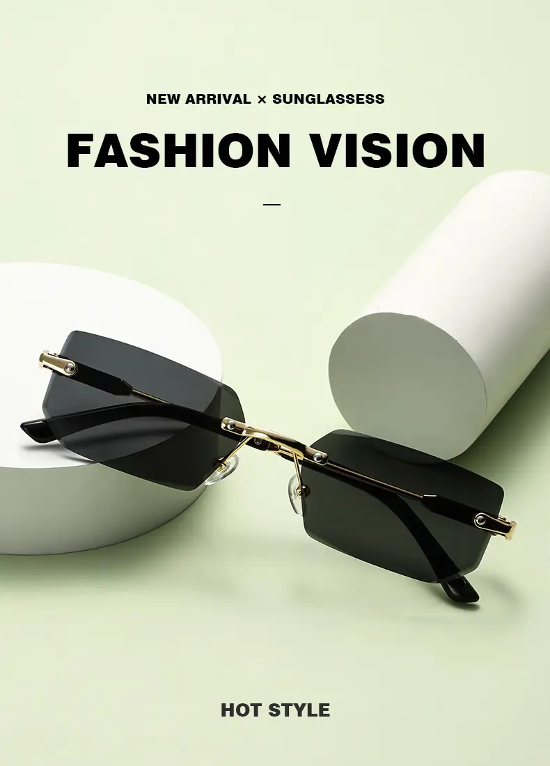 Men Frameless Gold Jelly Sunglasses 301 — feature 1