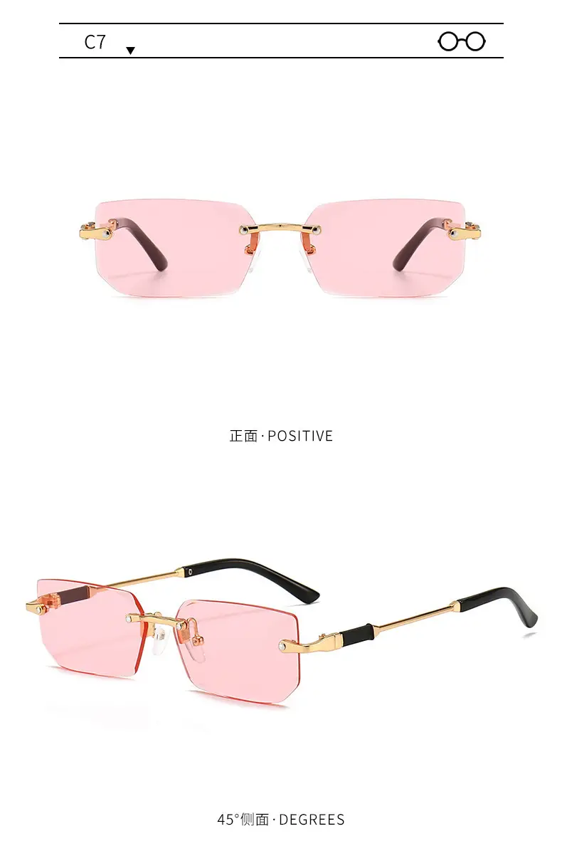 Men Frameless Gold Jelly Sunglasses 301 — feature 12