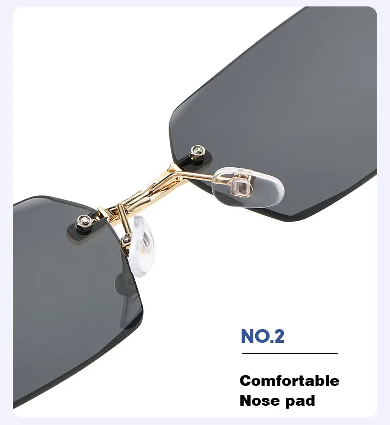 Men Frameless Gold Jelly Sunglasses 301 — feature 5