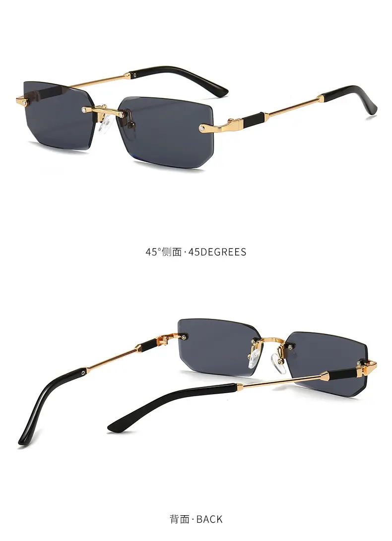 Men Frameless Gold Jelly Sunglasses 301 — feature 9