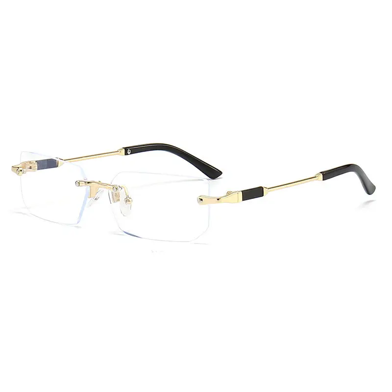 Men Frameless Gold Jelly Sunglasses 301 - Image 10