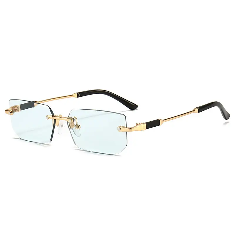 Men Frameless Gold Jelly Sunglasses 301 - Image 2