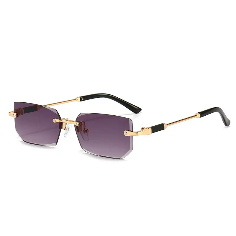 Men Frameless Gold Jelly Sunglasses 301 - Image 3