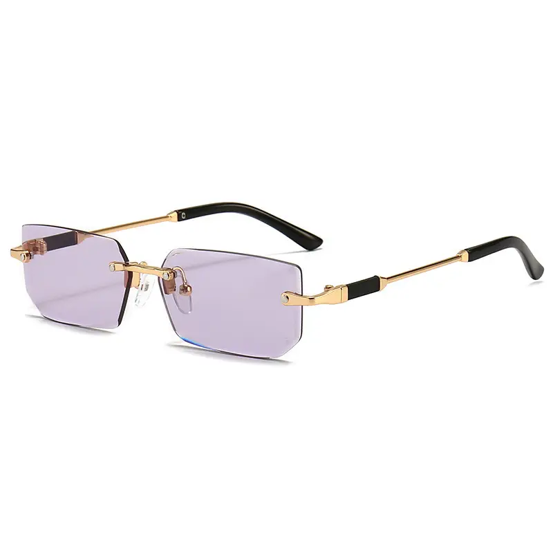 Men Frameless Gold Jelly Sunglasses 301 - Image 4