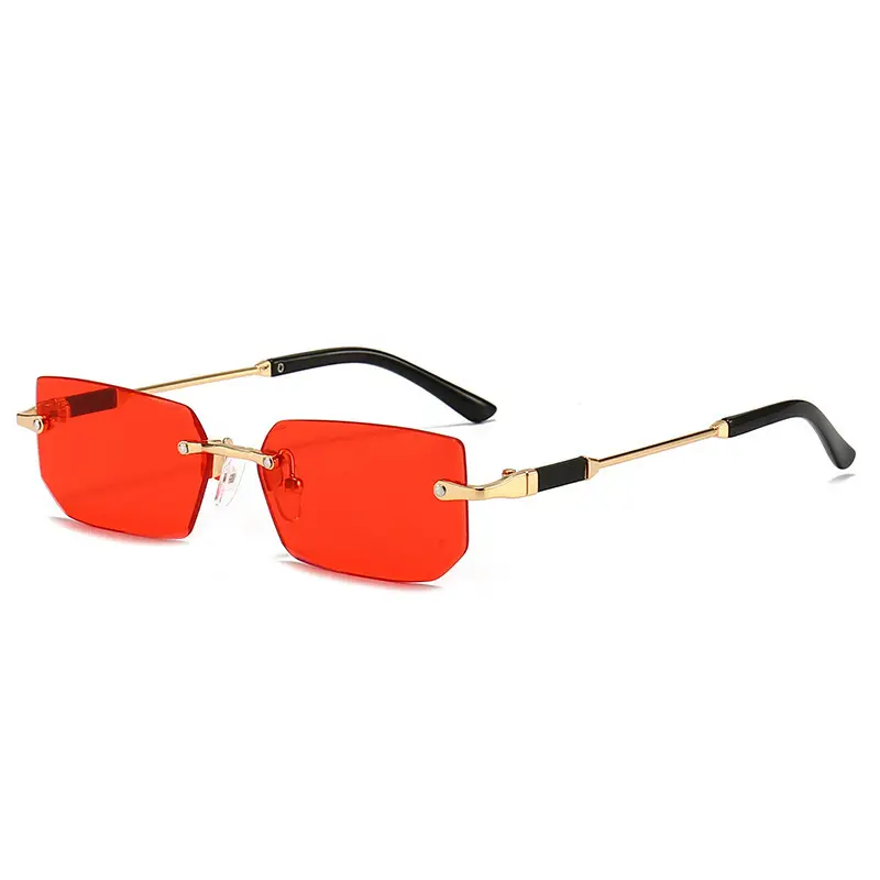 Men Frameless Gold Jelly Sunglasses 301 - Image 6