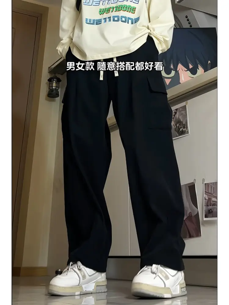 Hanlu Men's Brown Corduroy Cargo Pants Spring New - Image 5