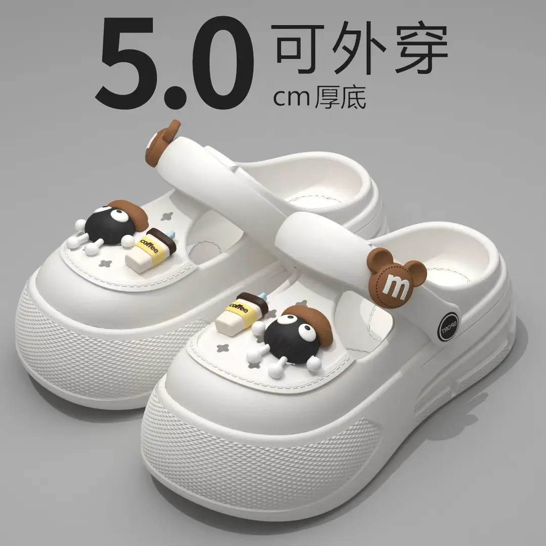 Eva Clogs Mary Summer Outdoor Wear 2026 New Cartoon Non-Slip Thick-Soled Height-Increasing Beach Closed-Toe Slippers for Women - Image 6