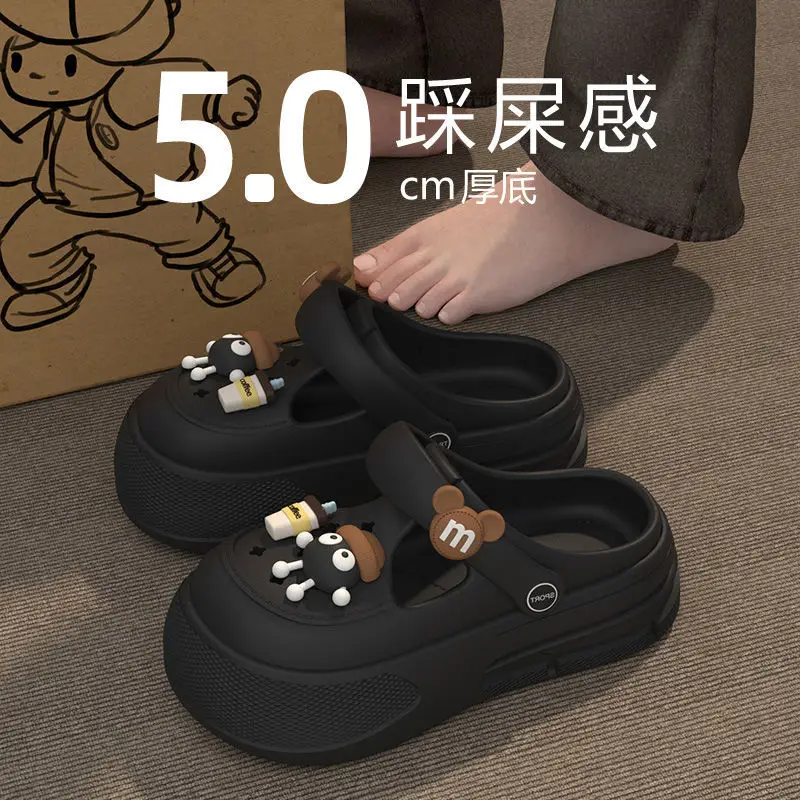 Eva Clogs Mary Summer Outdoor Wear 2026 New Cartoon Non-Slip Thick-Soled Height-Increasing Beach Closed-Toe Slippers for Women - Image 7