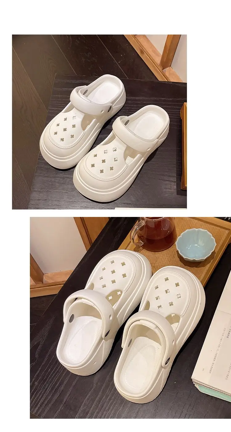 Eva Clogs Mary Summer Outdoor Wear 2026 New Cartoon Non-Slip Thick-Soled Height-Increasing Beach Closed-Toe Slippers for Women — feature 17