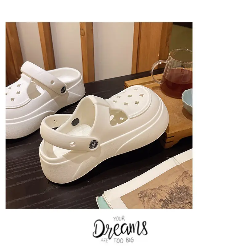 Eva Clogs Mary Summer Outdoor Wear 2026 New Cartoon Non-Slip Thick-Soled Height-Increasing Beach Closed-Toe Slippers for Women — feature 18