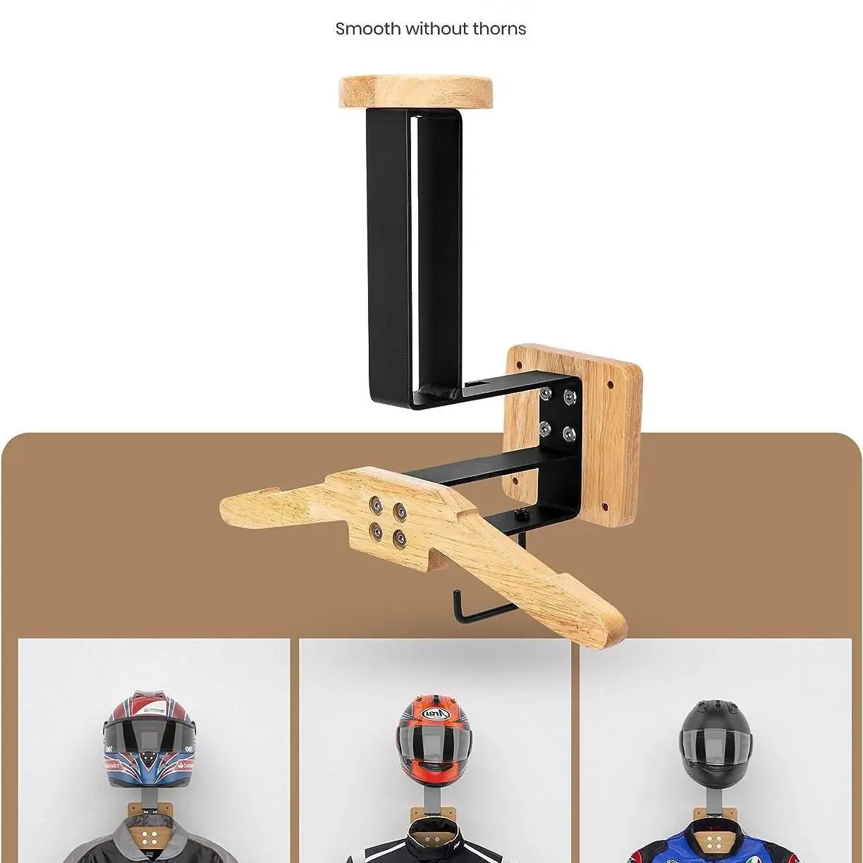 Wall-Mounted Tactical Helmet & Jacket Storage Rack - Image 5
