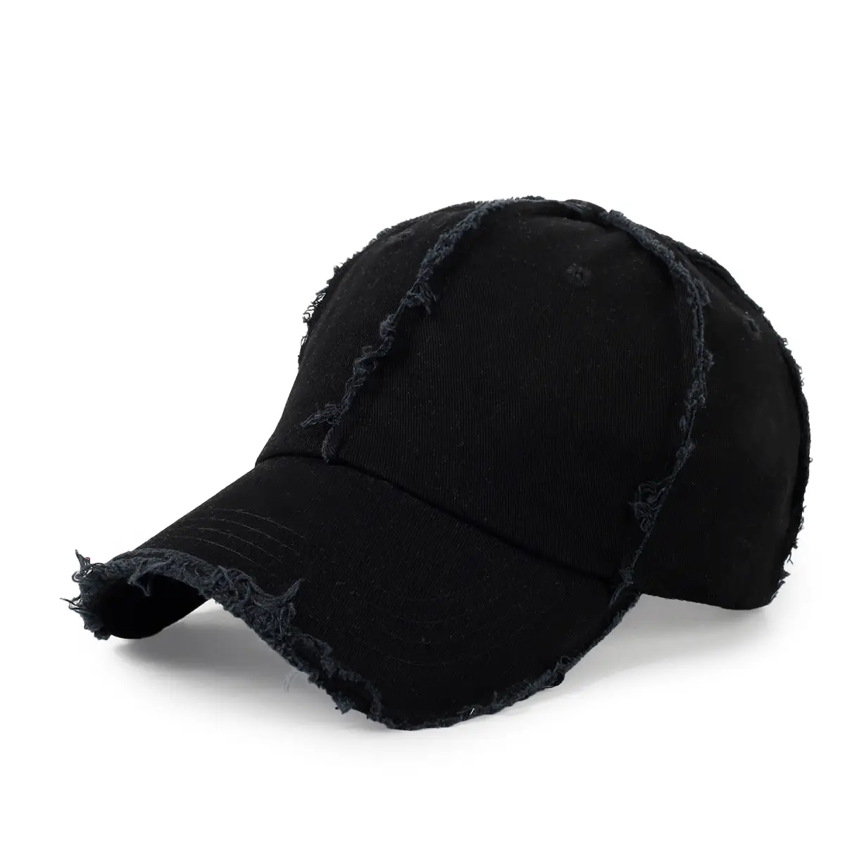 Women's Black Casual Sunscreen Hat Baseball Cap - Image 6