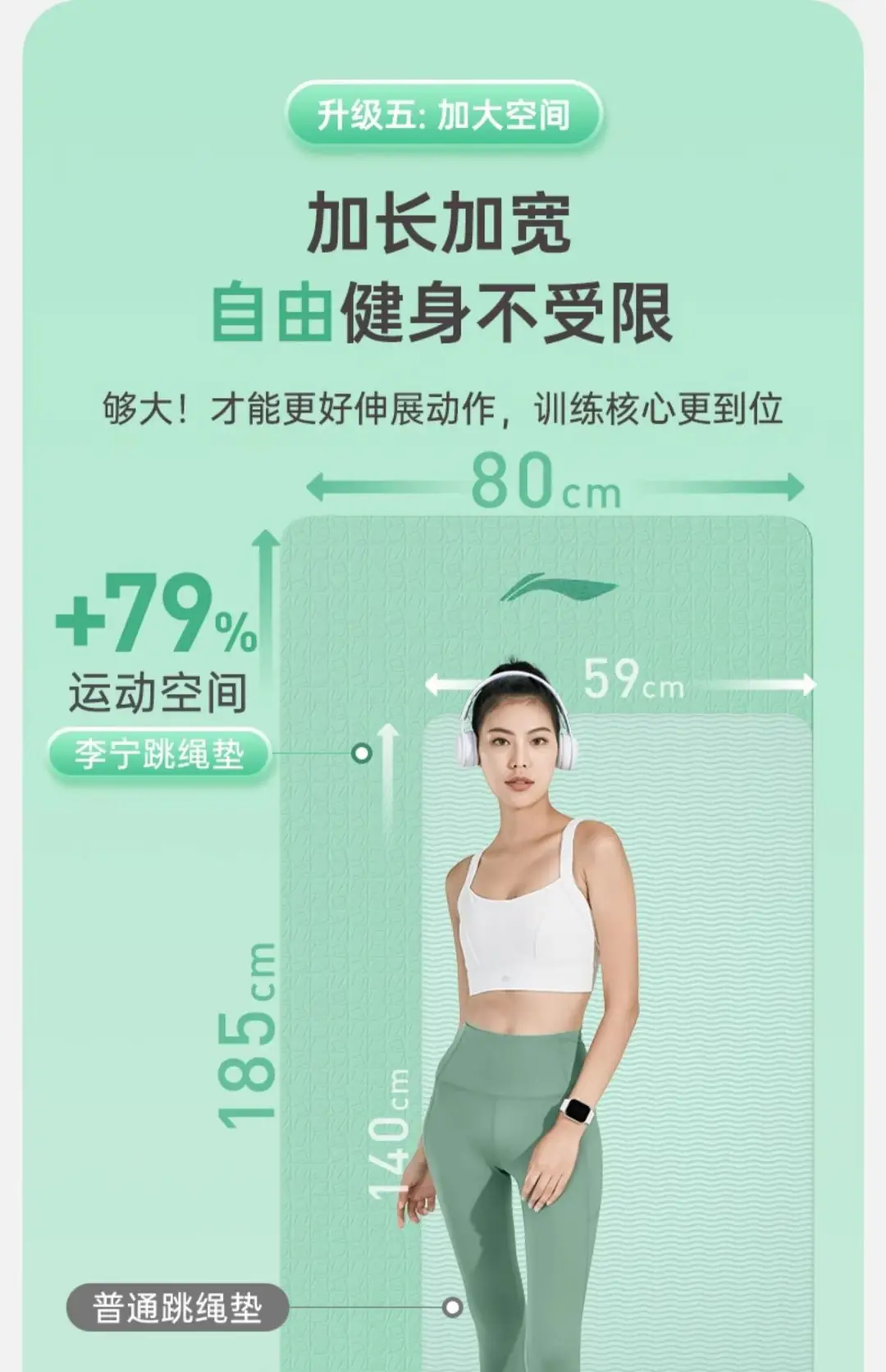 Li Ning Yoga Mat Fitness Mat Home Non-slip Shock Absorbing Mute Thickened Professional Sports Dance Mat for Women — feature 21