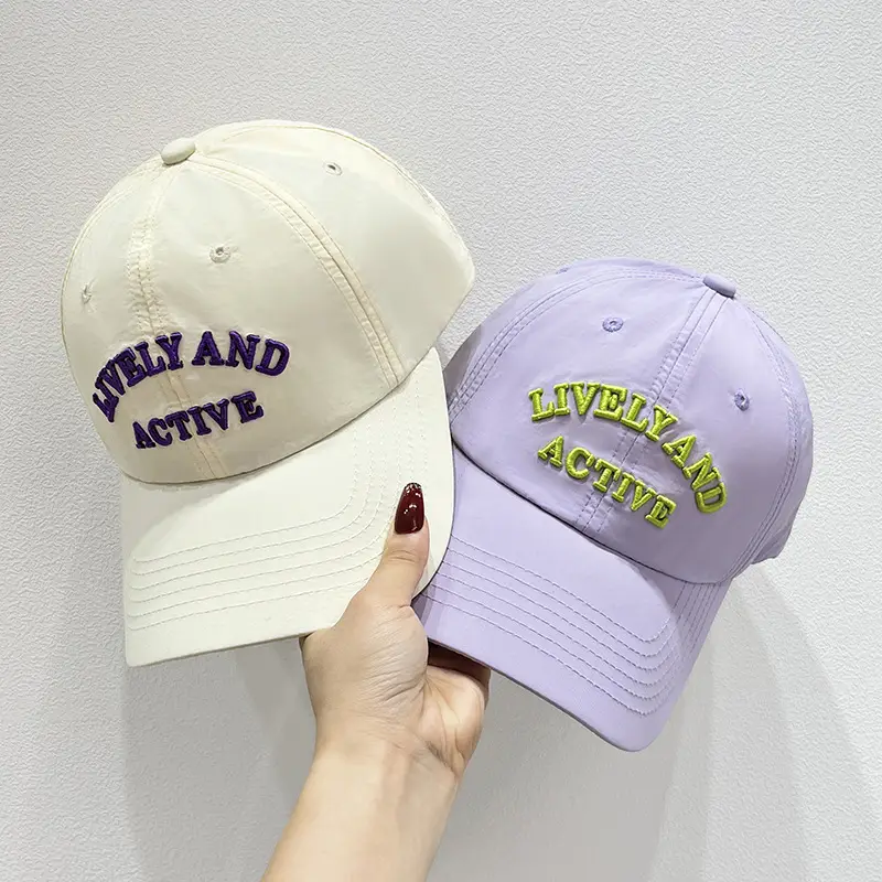 Korean Style Letter Cap Men Women Summer Durable Breathable