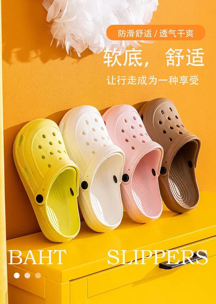 New Men Women Hole Shoes Summer Indoor Outdoor Couple Foam Lightweight Drifting Shoes — feature 18