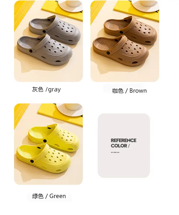 New Men Women Hole Shoes Summer Indoor Outdoor Couple Foam Lightweight Drifting Shoes — feature 23