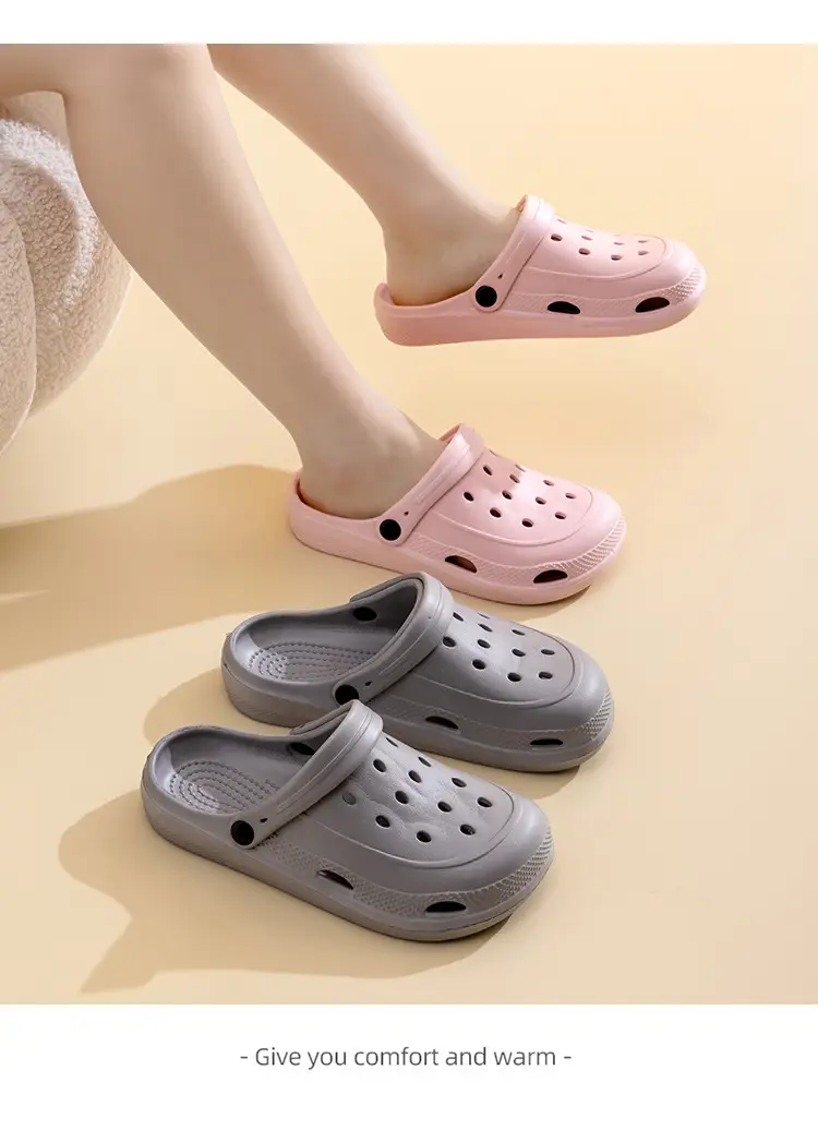 New Men Women Hole Shoes Summer Indoor Outdoor Couple Foam Lightweight Drifting Shoes — feature 32