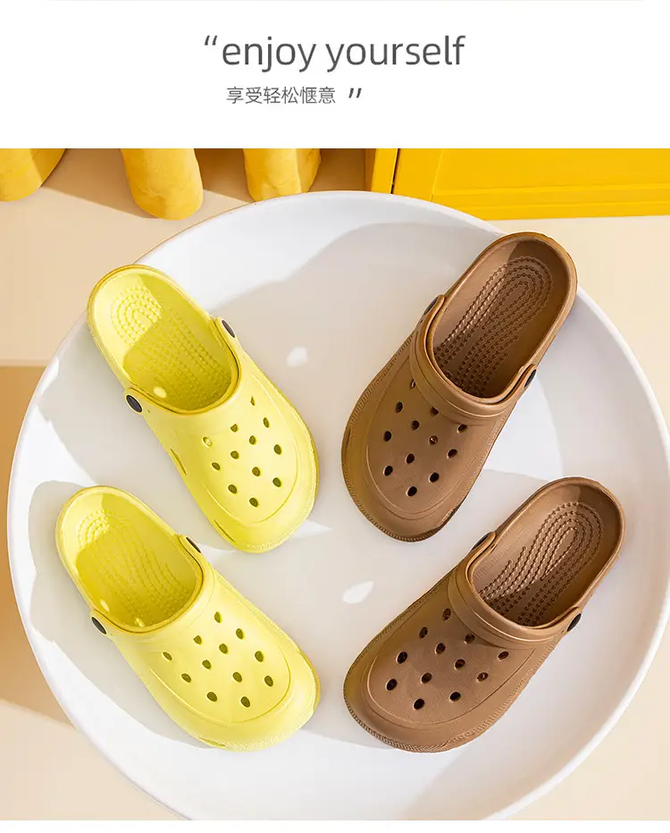 New Men Women Hole Shoes Summer Indoor Outdoor Couple Foam Lightweight Drifting Shoes — feature 34