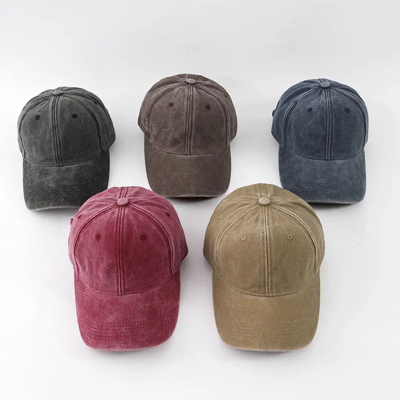 Men's Grey Vintage Washed Baseball Cap Sunshade — feature 2